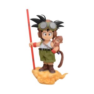 dragon ball z kid goku with monkey companion figurine
