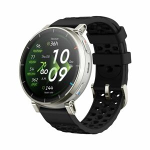 amazfit active 3 premium smart watch (apex silver)