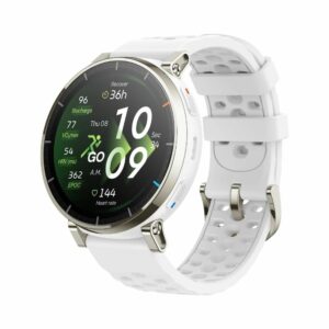 amazfit active 3 premium smart watch (aero white)