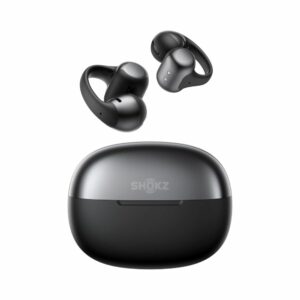 shokz opendots one open ear headphones (black)
