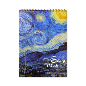 watercolor spiral sketchbook starry night