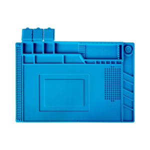 esd anti static magnetic silicone heat insulation working mat blue
