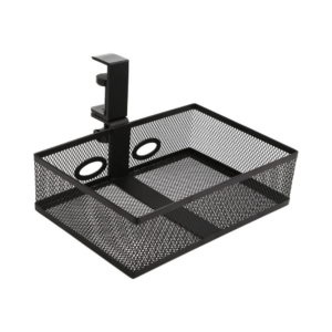 storage rack under table