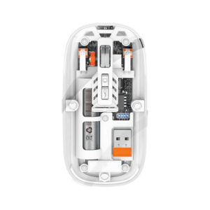 transparent rechargable wireless mouse (white)