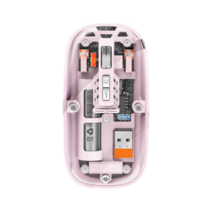 transparent rechargable wireless mouse (pink)