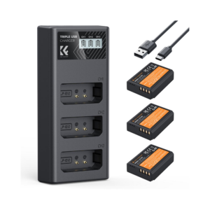 k&f concept 2 pack 2600mah lp e6nh battery and 18w charger kit (copy)