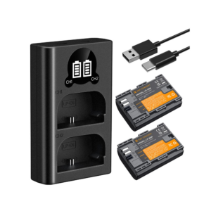k&f concept lp e12 battery 3 pack with upgraded lcd charger (copy)