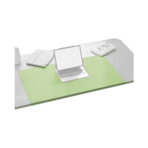 large stitched edge leather deskmat (matcha green)