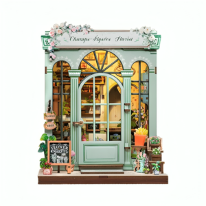 cutebee diy book nook kit champs Élysées florist