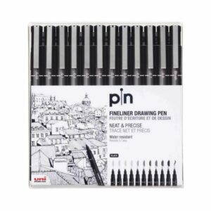 uni ball pin 200 fineliner drawing pen set of 12