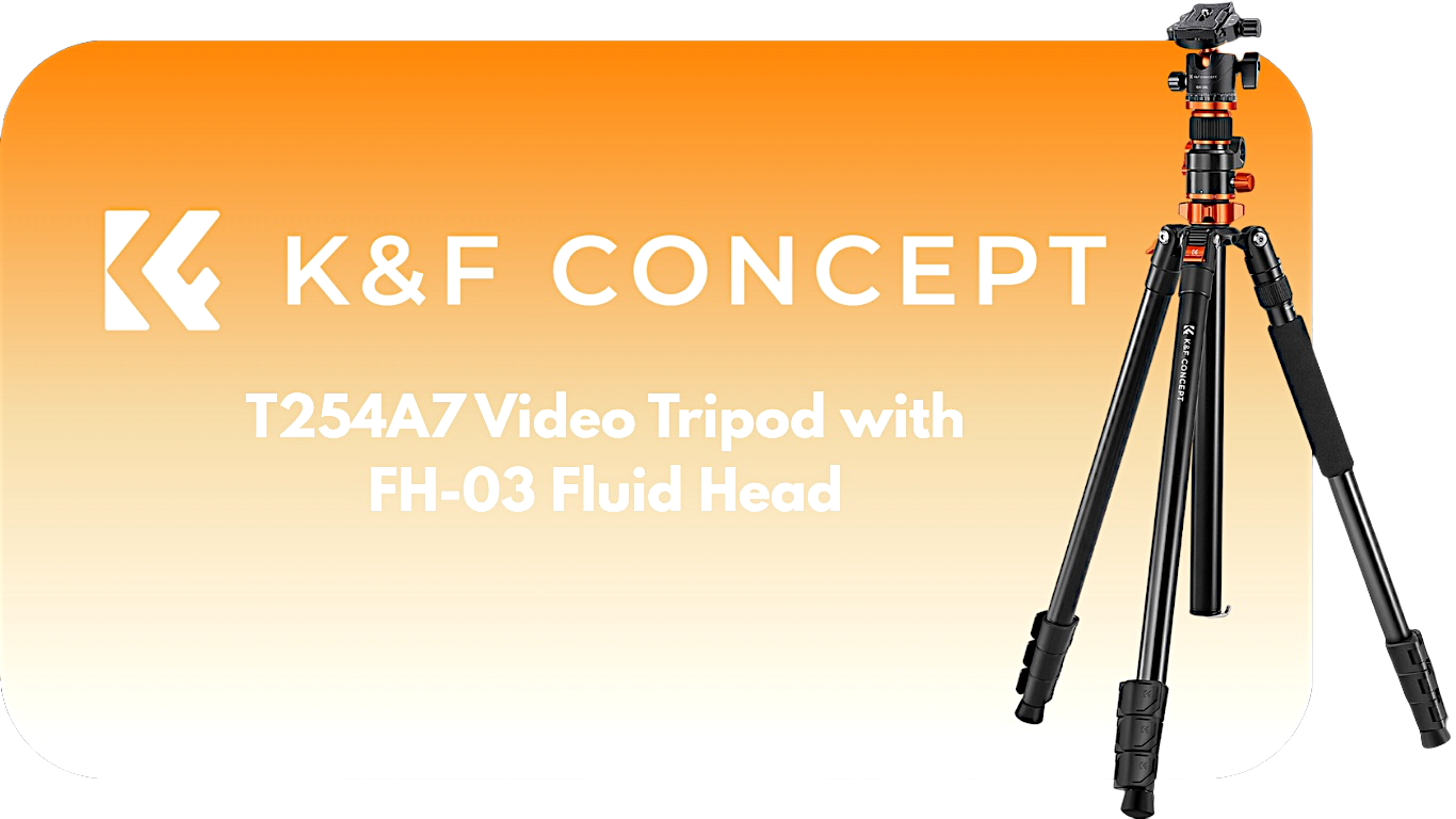 knf concept t254a7 video tripod with fh 03 fluid head