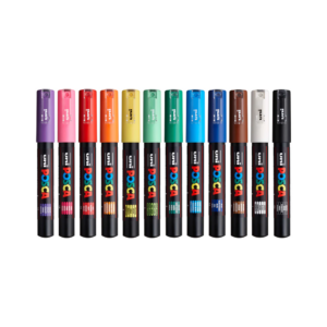 uni posca acrylic paint art markers set of 12
