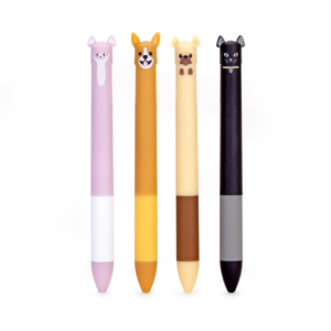 kikkerland dog and cat multicolor pens