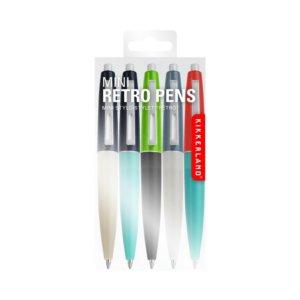 kikkerland "mini retro pen set of 5" (4329s)