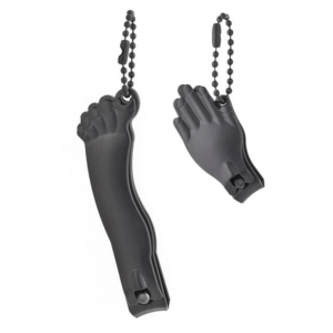 kikkerland "hand & foot nail clippers set black" (mn11bk)